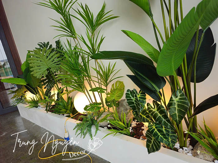 Decor bồn cây giả khu công nghiệp