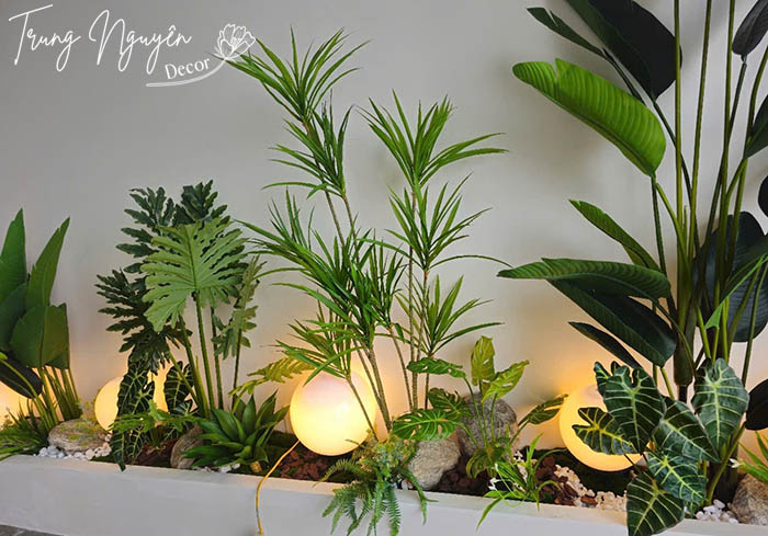 Decor bồn cây giả khu công nghiệp