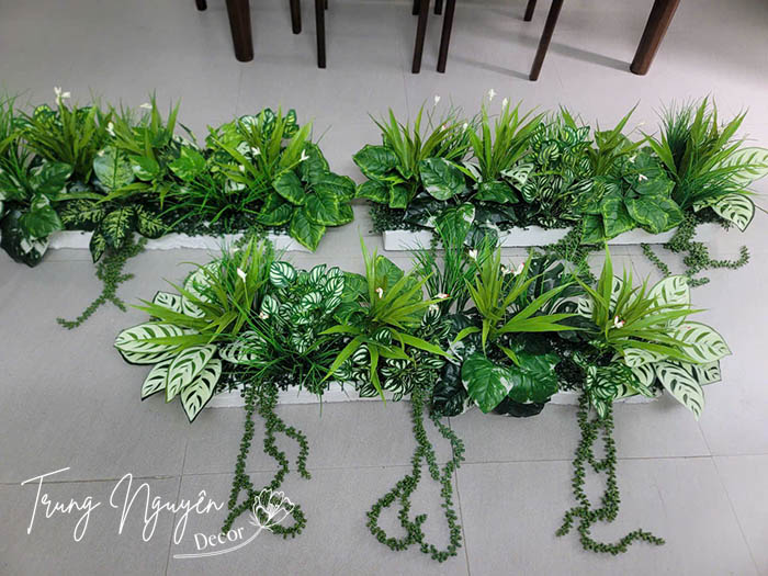 Bồn cây giả Decor văn phòng tại Hà Đông