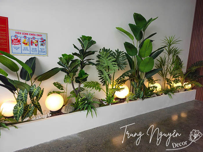 Decor bồn cây giả khu công nghiệp