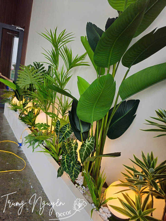 Decor bồn cây giả khu công nghiệp