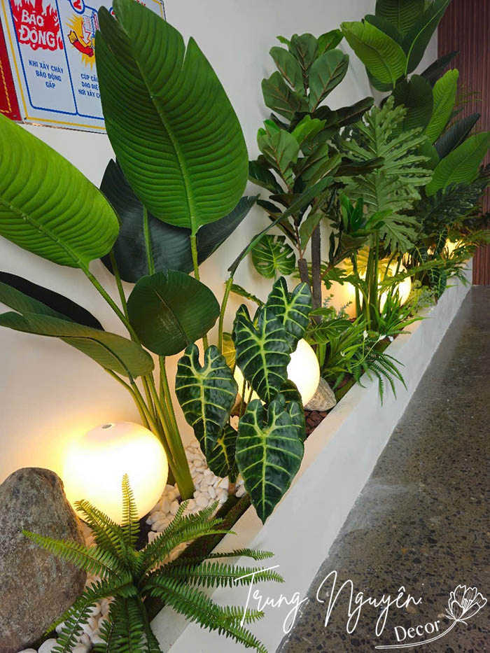 Decor bồn cây giả khu công nghiệp