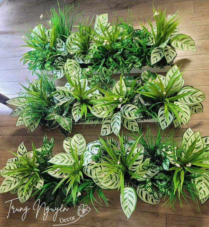 Bồn cây giả Decor văn phòng tại Hà Đông