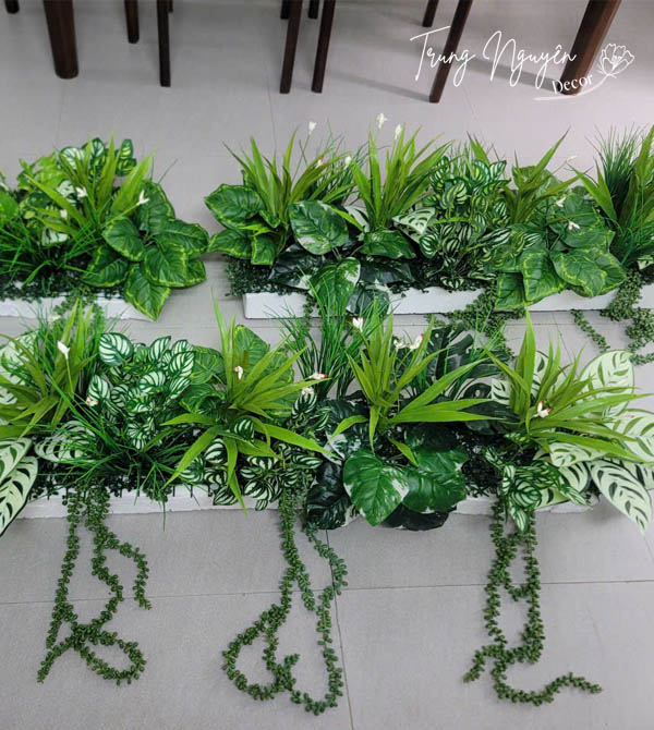 Bồn cây giả Decor văn phòng tại Hà Đông