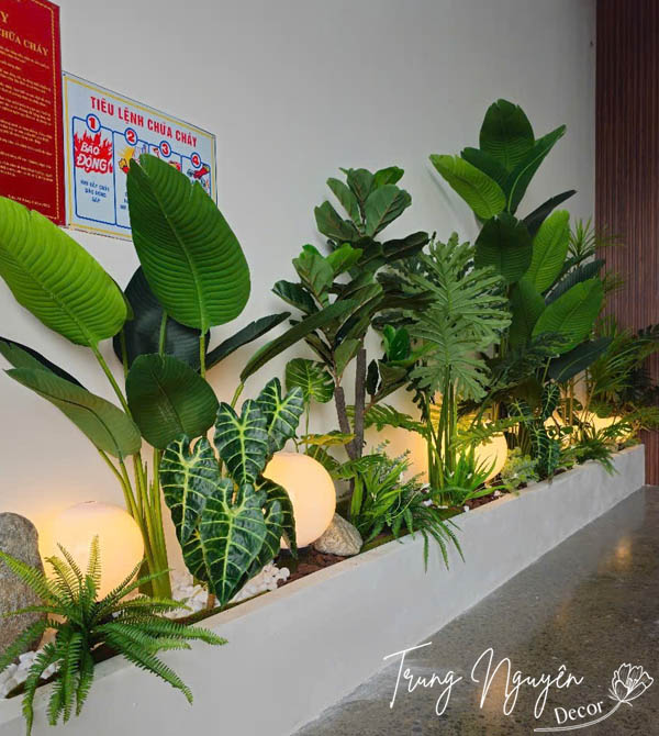 Decor bồn cây giả khu công nghiệp