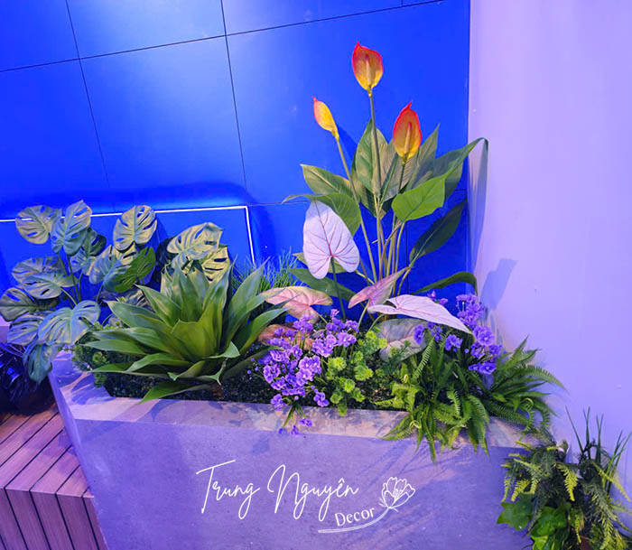 Cây giả Decor văn phòng tại Giảng Võ