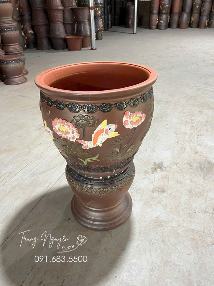 Bộ Đôn Và Chậu Trồng Sen