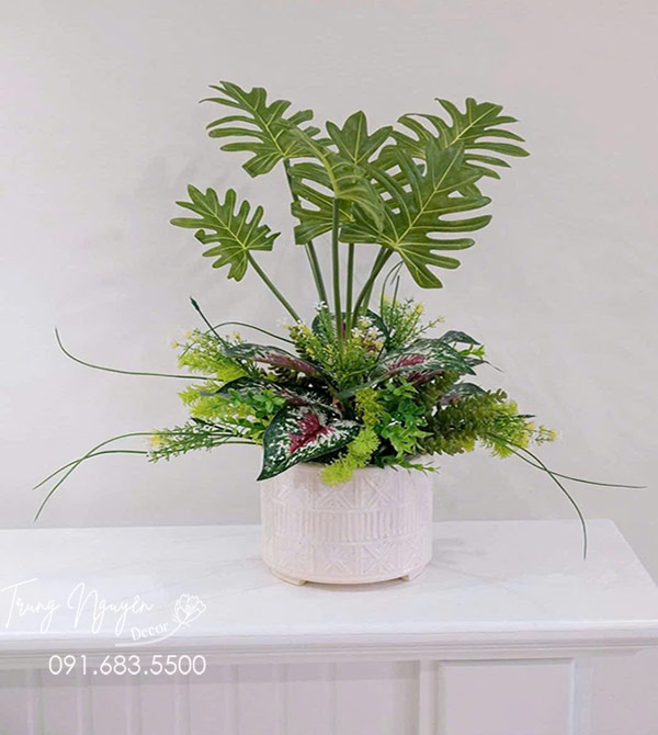 Chậu Cây Giả Đặt Bàn Làm Việc