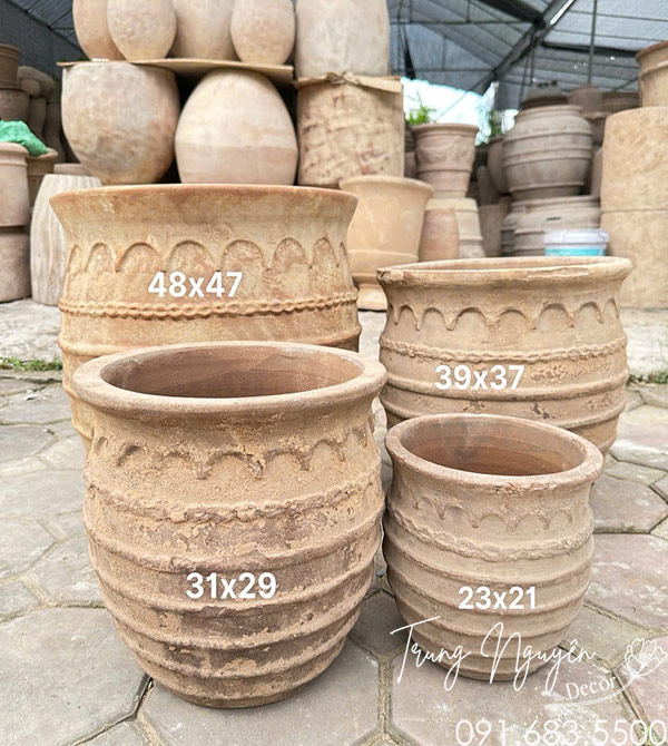 Chậu Đất Phong Cách Vintage