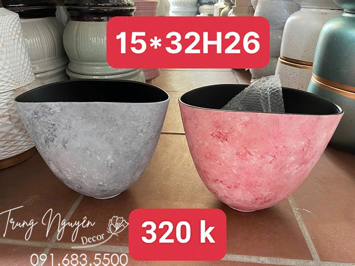 Bộ Chậu Composite Cắm Hoa
