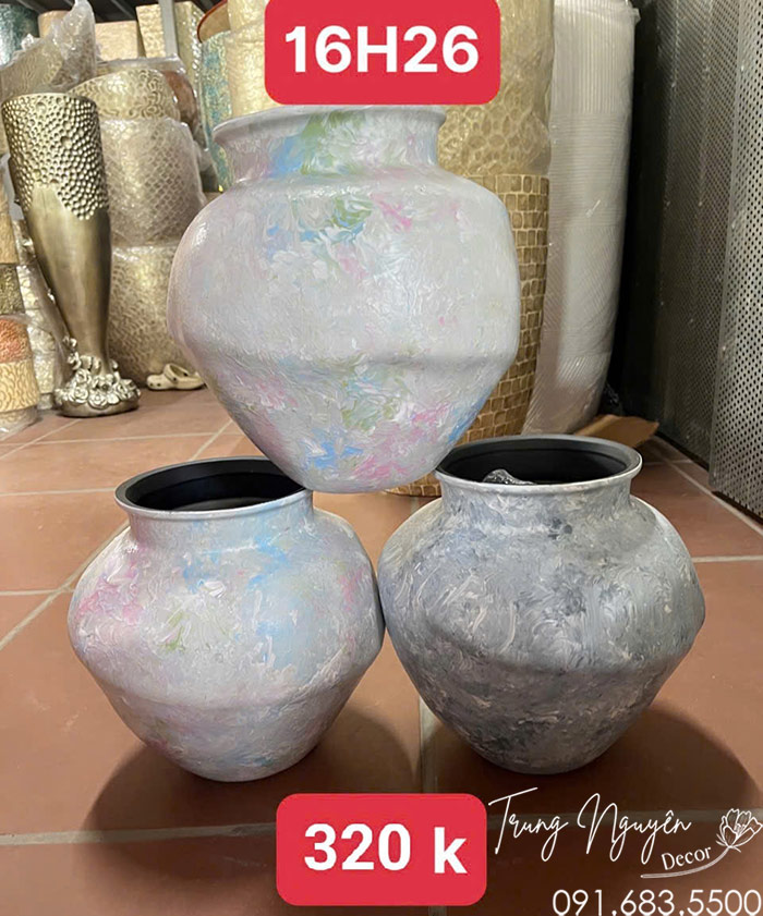 Bộ Chậu Composite Cắm Hoa