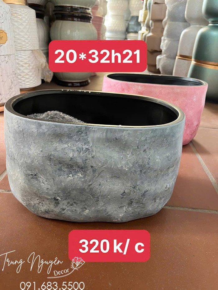 Bộ Chậu Composite Cắm Hoa