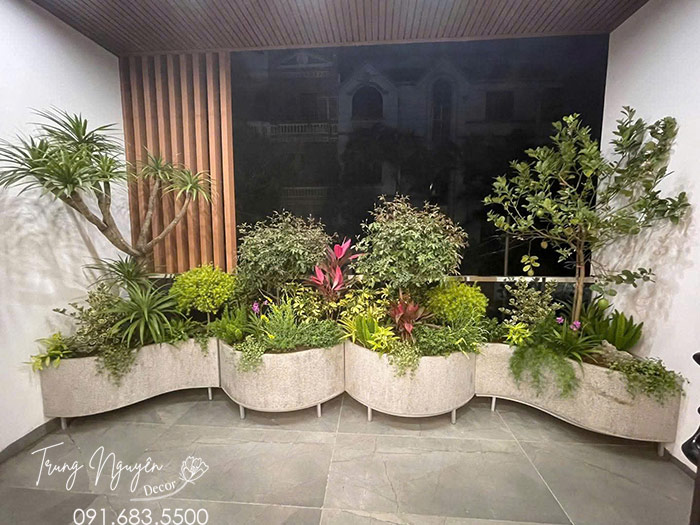 Chậu Đá Mài Cong Thiết Kế Theo yêu Cầu