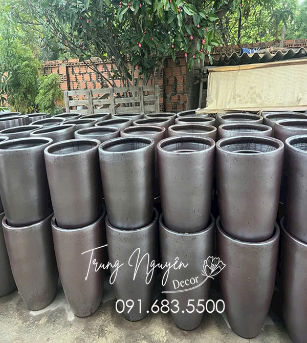 Chậu bom sành nâu bộ 5 chiếc