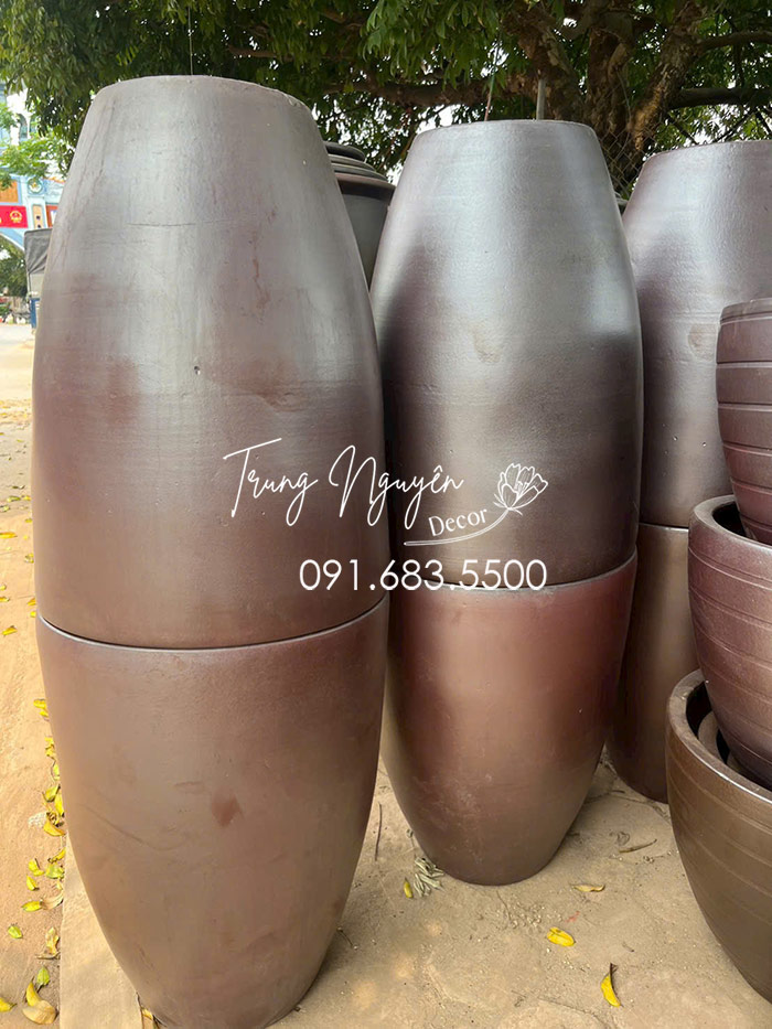 Chậu bom sành nâu bộ 5 chiếc